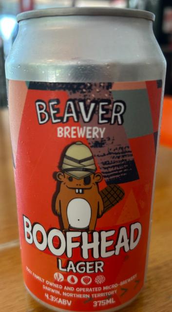Boofhead Lager 4.3%, Beaver Brewery, Russia