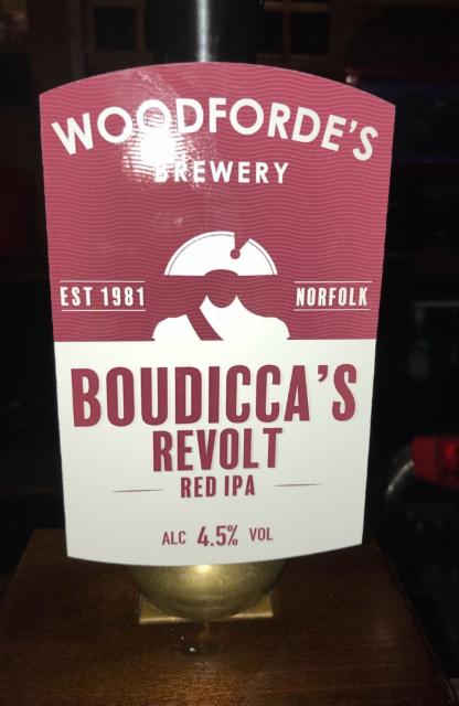 Boudicca's Revolt 4.2%, Woodforde's Brewery, England