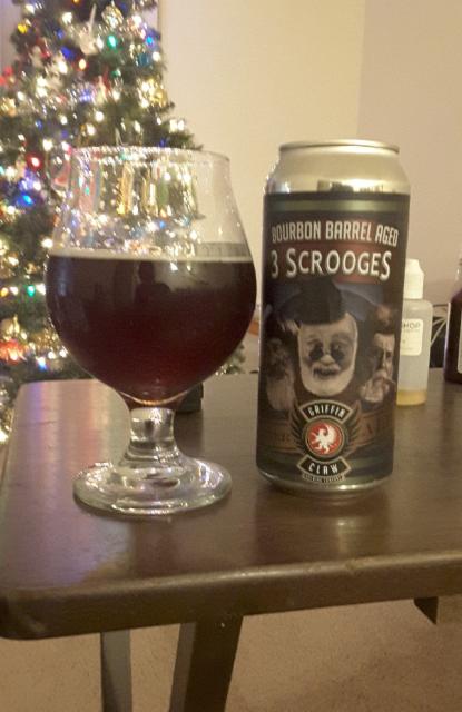 Bourbon Barrel Aged 3 Scrooges 10.5%, Griffin Claw Brewing Company, United States