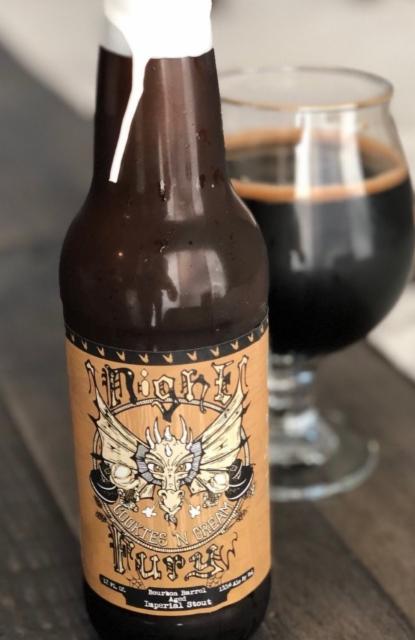 Bourbon Barrel Aged Cookies 'N Cream Night Fury 13.5%, Witch's Hat Brewing Company, United States
