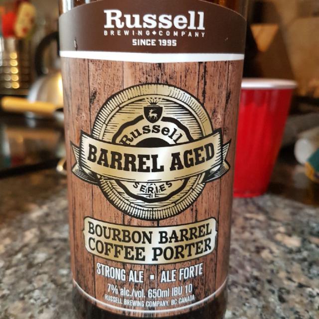 Bourbon Barrel Coffee Porter 7.0%, Russell Brewing Company, Canada