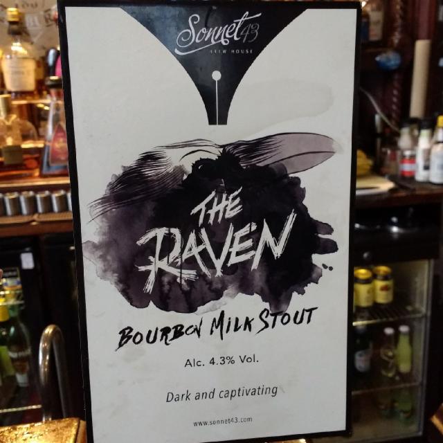 The Raven - Bourbon Milk Stout 4.3%, Sonnet 43 Brew House, England