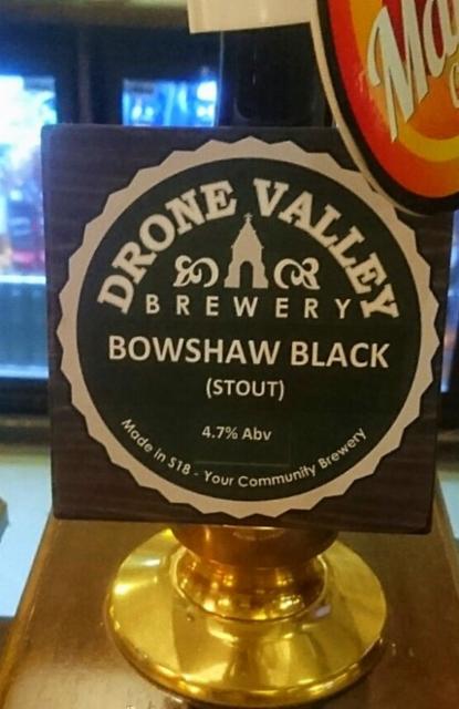 Bowshaw Black 4.7%, Drone Valley Brewery, England