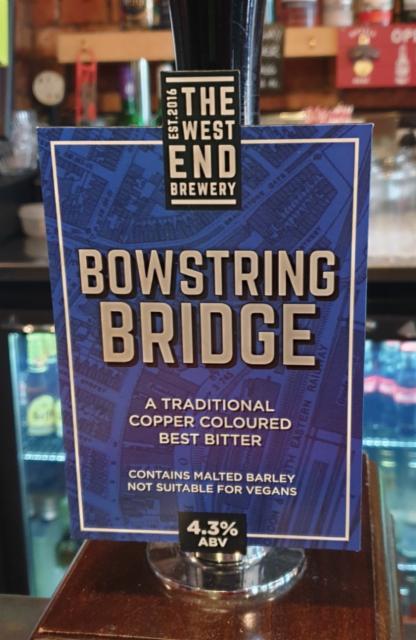 Bowstring Bridge 4.3%, The West End Brewery, England