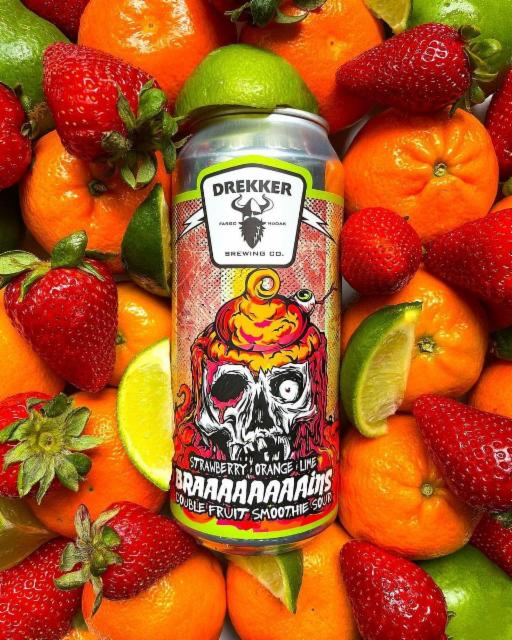 Braaaaaaaains - Strawberry, Orange, Lime 7.3%, Drekker Brewing Company, United States