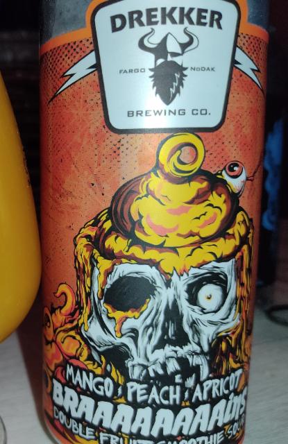 brains mango peach apricot 7.0%, Drekker Brewing Company, United States