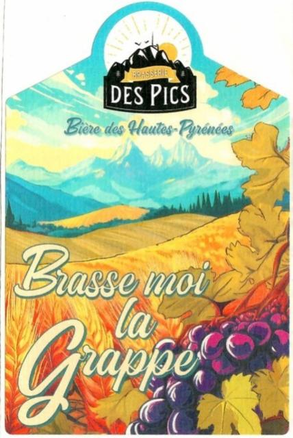 Brasse Moi La Grappe 5.0%, Brasserie Des Pics - La Nestoise, France