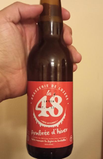 La 48 Ambrée d'Hiver 5.0%, Brasserie De Lozère (La 48), France