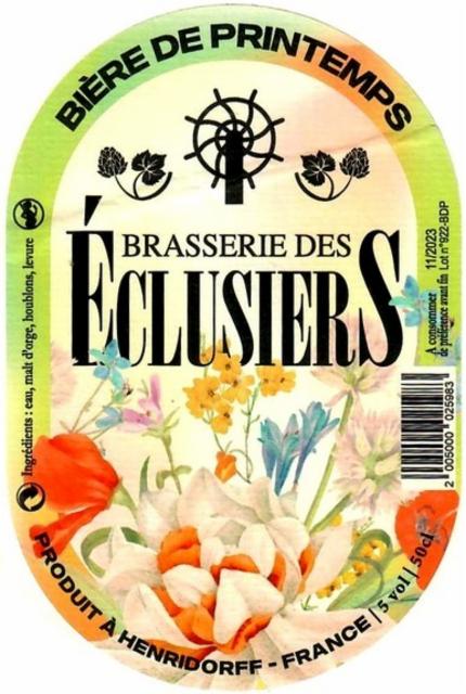 Brasserie Des Éclusiers De Printemps 5.0%, Brasserie Des Éclusiers, France