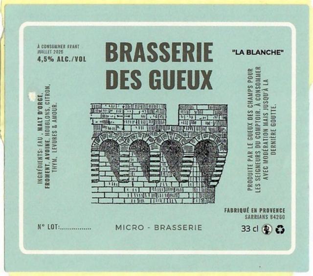 Brasserie Des Gueux Blanche 4.5%, Brasserie Des Gueux, France