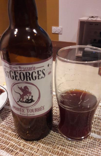 St Georges Ambrée Tourbée 5.0%, Brasserie Saint-Georges (Saint Georges), France
