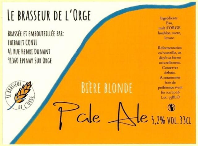 Brasseur De L'Orge Pale Ale, Le Brasseur De L'Orge