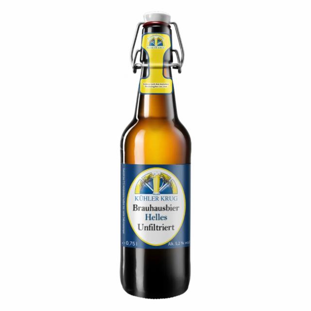 Brauhausbier Helles unfiltriert 5.2%, Kühler Krug, Germany