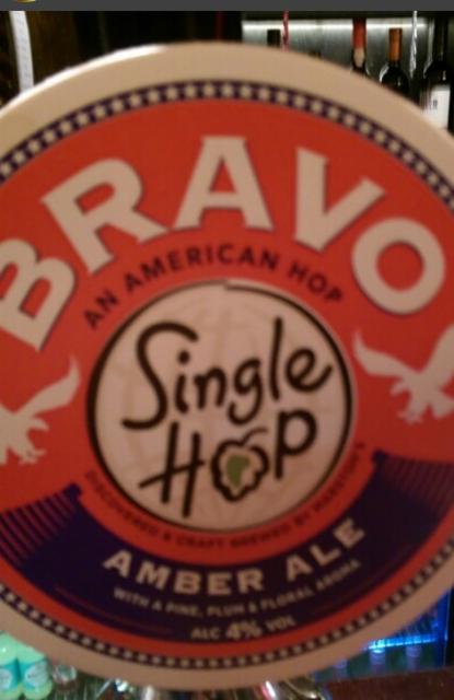 Bravo Single Hop Amber Ale 4.0%, Marston's Brewery, England