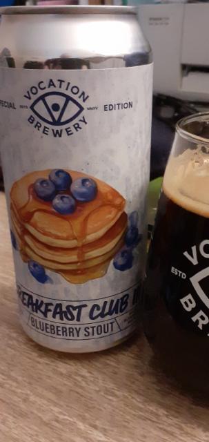 Breakfast Club Blueberry Stout 6.9%, Vocation Brewery, England