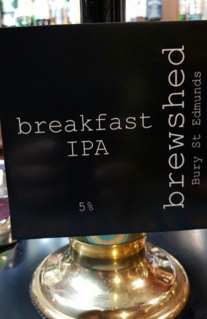Breakfast IPA 5.0%, Brewshed, England