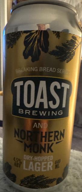 Breaking bread series Toast Brewing and Northern Monk Dry-Hopped Lager, Northern Monk Brew Co.