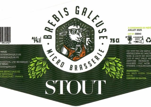 Brebis Galeuse Stout 7.0%, Brasserie Brebis Galeuse [Closed], France
