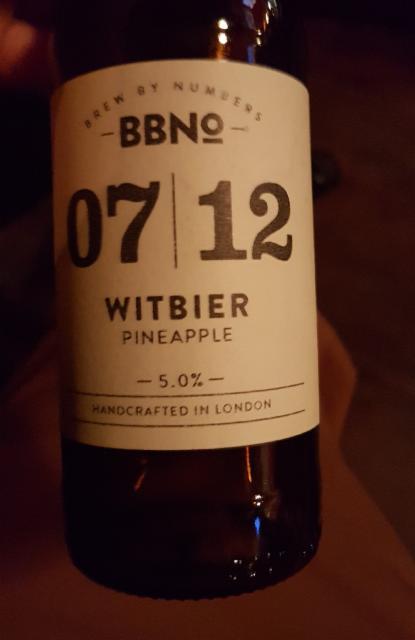 07|12 Witbier - Pineapple 5.0%, Brew By Numbers, England