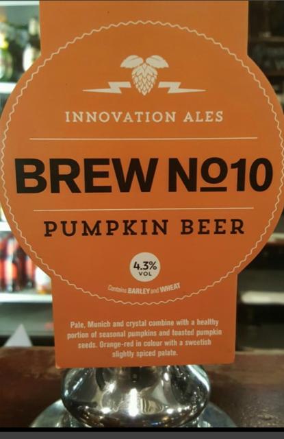 Brew No.10 - Pumpkin Beer 4.3%, Rudgate Brewery, England
