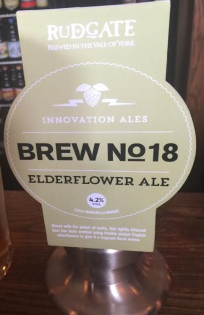 Brew No.18 - Elderflower Ale 4.2%, Rudgate Brewery, England