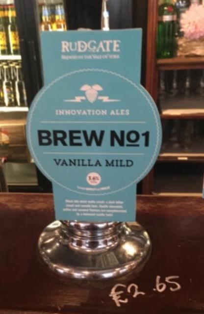 Brew No.1-Vanilla Mild 3.6%, Rudgate Brewery, England