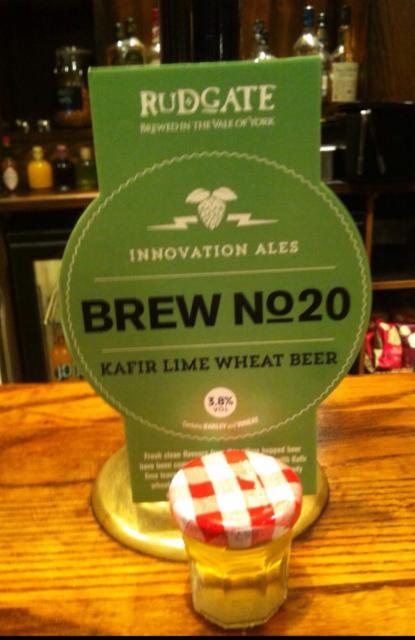 Brew No.20 - Kafir Lime Wheat Beer 3.8%, Rudgate Brewery, England