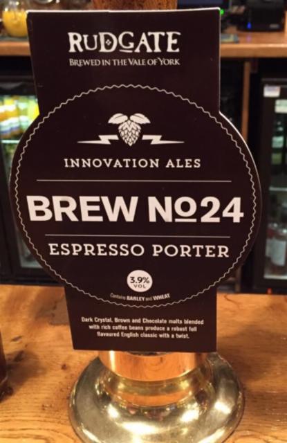 Brew No.24 - Espresso Porter 3.9%, Rudgate Brewery, England