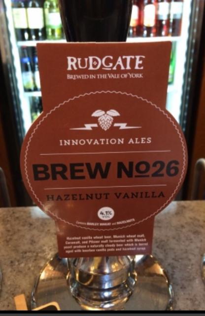 Brew No.26 - Hazelnut Vanilla 4.1%, Rudgate Brewery, England