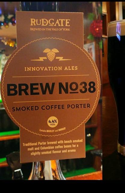 Brew No.38 - Smoked Coffee Porter 4.4%, Rudgate Brewery, England