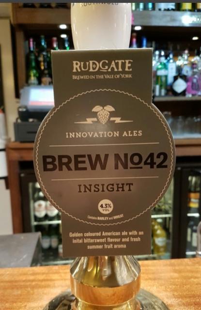 Brew No.42 - Insight 4.3%, Rudgate Brewery, England