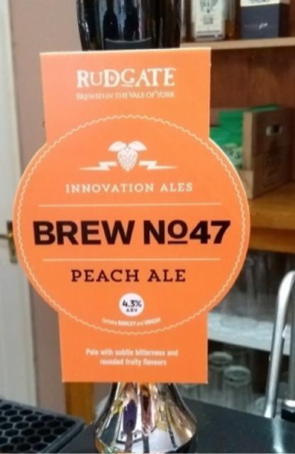 Brew No.47 - Peach Ale 4.3%, Rudgate Brewery, England