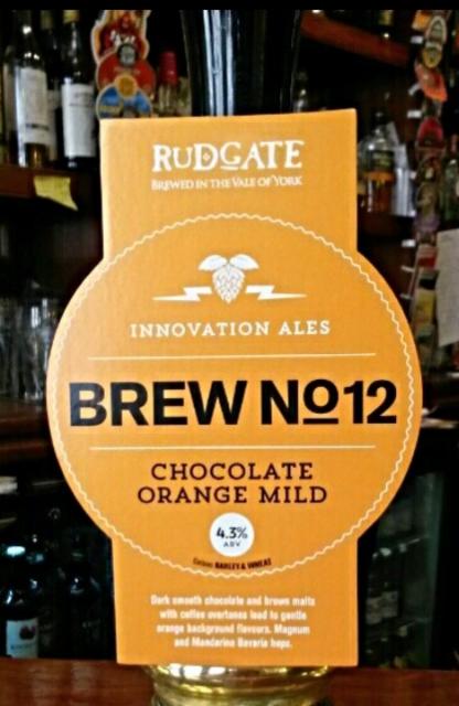 Brew No. 12 - Chocolate Orange Mild 4.3%, Rudgate Brewery, England