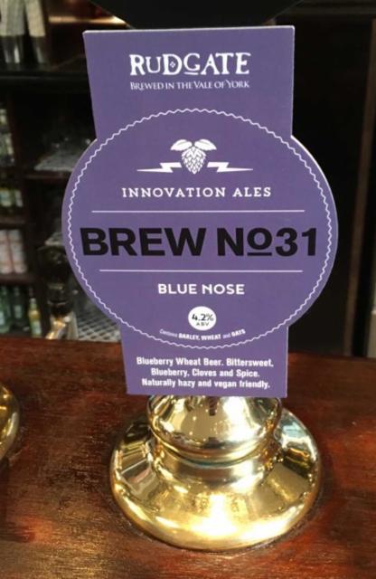 Brew No. 31 - Blue Nose 4.2%, Rudgate Brewery, England