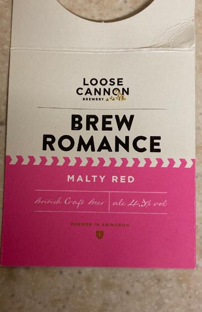 Brew Romance 4.3%, Loose Cannon Brewery, England
