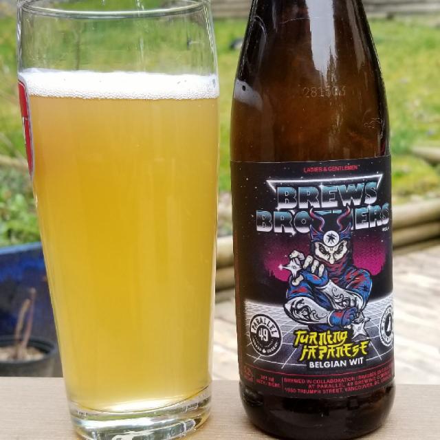 Brews Brothers Turning Japanese Belgian Wit 5.2%, Parallel 49 Brewing Company, Canada