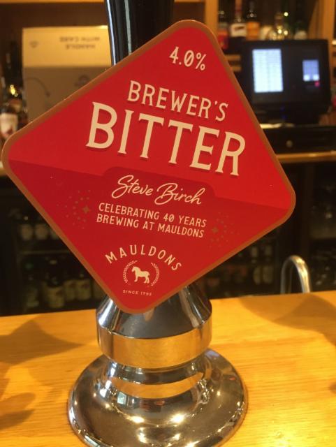 Brewer's bitter 4.0%, Mauldons, England