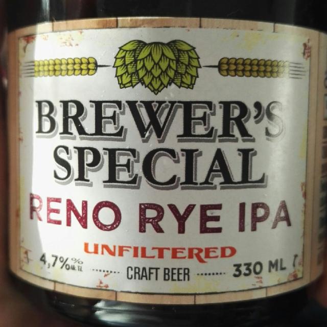 Brewer's Special Reno Rye IPA 4.7%, Saimaa Brewing Company, Finland