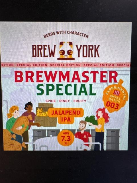 Brewmaster Special 003 - Jalapeño IPA 7.3%, Brew York, England