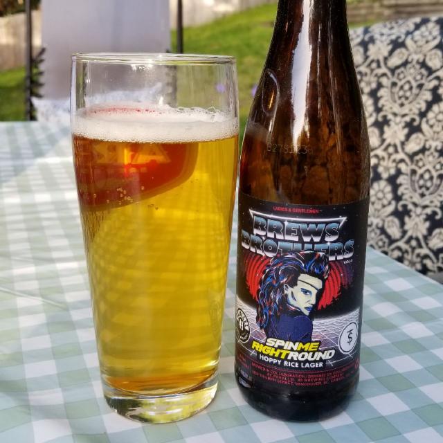 Brews Brothers Spin Me Right Round Hoppy Rice Lager 5.0%, Parallel 49 Brewing Company, Canada