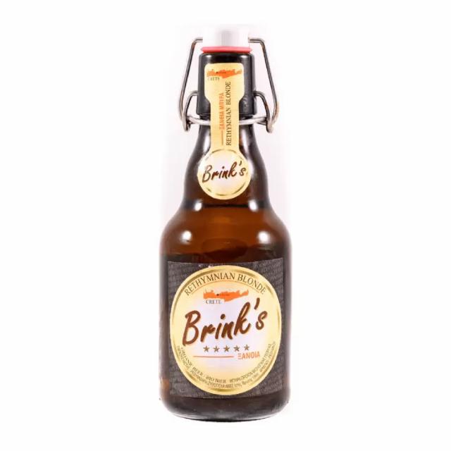 Brink's Blonde / Golden 4.8%, Rethymnian Brewery, Greece