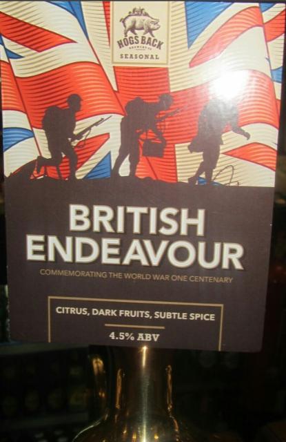 British Endeavour 4.5%, Hogs Back Brewery, England