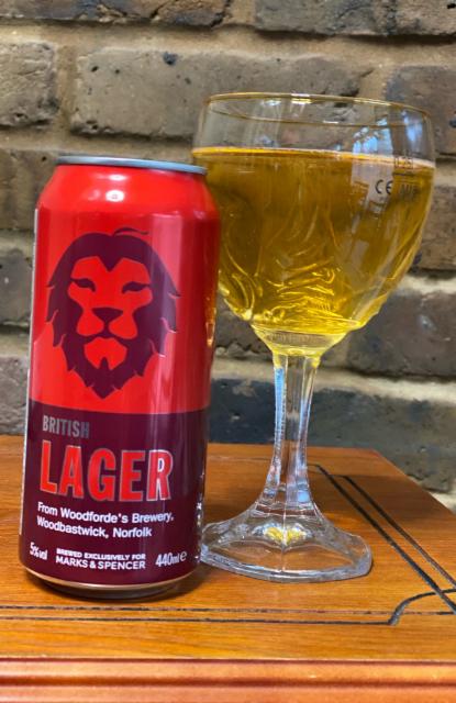 British Lager 5.0%, Woodforde's Brewery, England