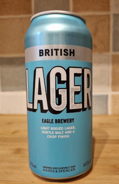 British Lager 4.0%, Eagle Brewery (formerly Charles Wells), England