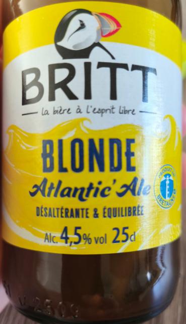 Britt Blonde Atlantic' Ale 4.5%, SAS Brasserie De Bretagne (B2B), France