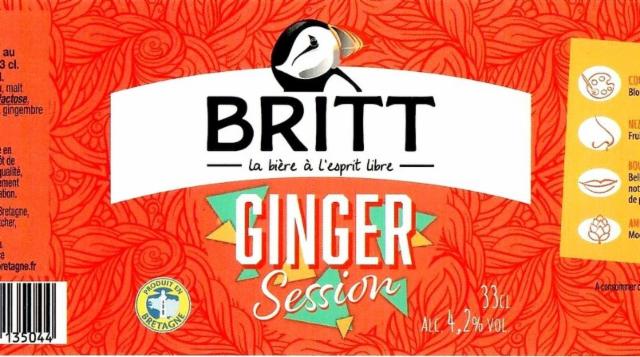 Britt Ginger Session 4.2%, SAS Brasserie De Bretagne (B2B), France