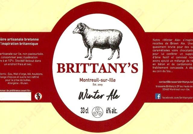 Brittany's Winter Ale 6.0%, Brittany's, France