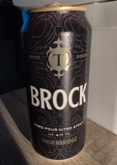 Brock Hard Pour Nitro Stout 4.1%, Thornbridge Brewery, England