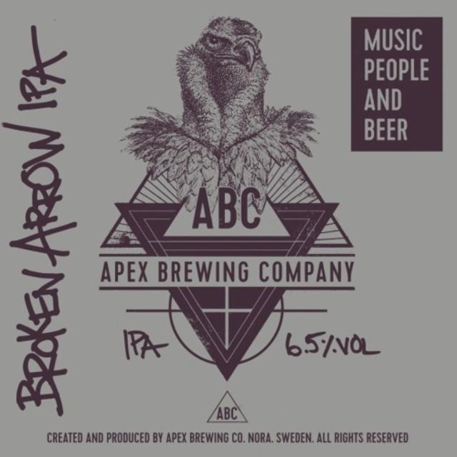 Broken Arrow IPA 6.5%, Apex Brewing Company, Sweden