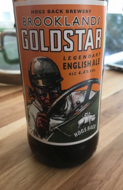 Brooklands Goldstar 4.4%, Hogs Back Brewery, England